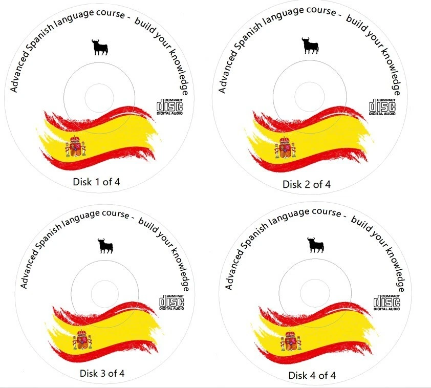 Complete Set Advanced Spanish Language Course Learn Spanish 4 CD Set FREE P&P - Image 1 of 1