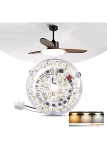2x 3.93'' LED Fan Light Replacement, Dimmable LED Retrofit Kit 20W 120V 2000LM - Picture 1 of 8