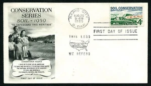 USA, SCOTT # 1133, FLEETWOOD FDC COVER SOIL CONSERVATION, THIS LAND WE DEFEND - Picture 1 of 1