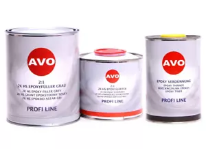 AVO 2K Epoxy Grundierfüller EP Füller Härter Verdünnung 2,5 Liter Set grau - Bild 1 von 1