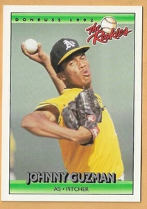JOHNNY GUZMAN OAKLAND ATHLETICS #47 - DONRUSS THE ROOKIES NM-MT 1992 - Picture 1 of 2