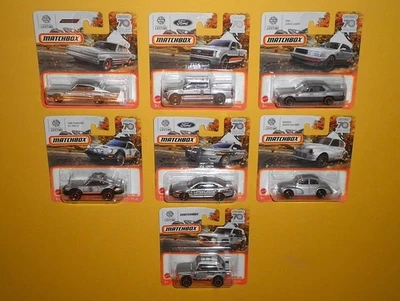 MATCHBOX 70 YEARS BASIS-SERIE: 7 Automodelle (2023) mint in schönen Mattel-OVPs - Bild 1 von 3