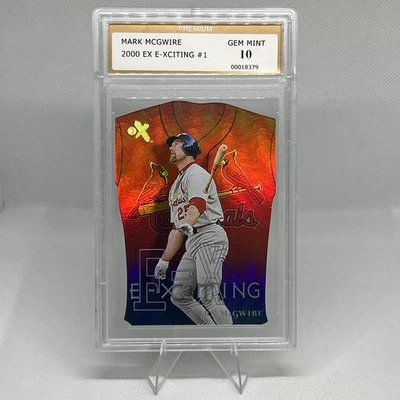 MARK MCGWIRE 2000 E-X E-XCITING #1 DIE CUT SAINT LOUIS CARDINALS PSG Gem Mint 10 - Image 1 of 4