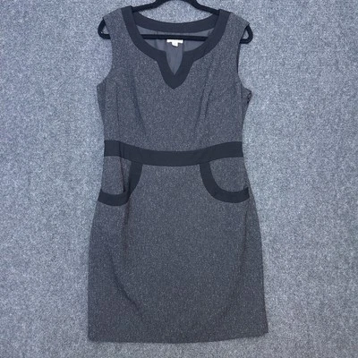 Merona无袖修身内衬铅笔裙口袋女式14号办公室警笛灰色 — 第 1/4 张图片