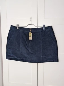 FatFace Navy Skirt Cord Pockets Uk22 Brand New - Picture 1 of 8