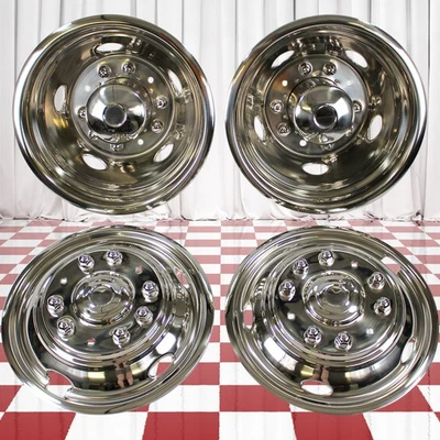 Juego de 4 simuladores de doble rueda pulidos de 19,5" para Ford F450 Super Duty 2005-20 Foto 1 de 4