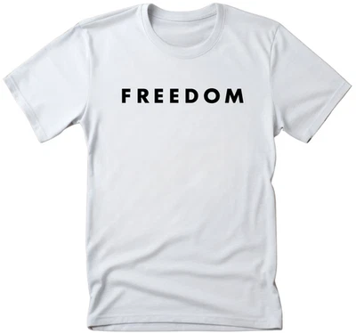 Camiseta Freedom Charlie Kirk blanca unisex Foto 1 de 4