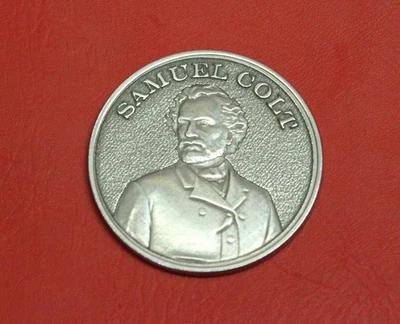 Colt Firearms Samuel Colt Display Case Medallion - Image 1 of 2
