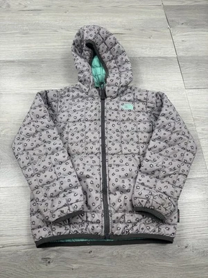 Chaqueta The North Face Niñas Pequeñas 6 Thermoball Cálido Aislamiento Gris Azul Abrigo Foto 1 de 4