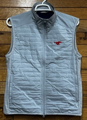 Chaleco de golf Southern Tide gris híbrido para hombre SMU cremallera completa talla mediana Foto 1 de 4