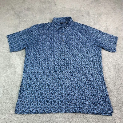 Camisa Footjoy Hombre Grande Polo Azul Golf Estampado Floral Patrón Talla XXL Rendimiento Foto 1 de 4