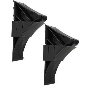 2X Cuña De Rueda Cuña De Freno Cuña De Remolque Caravana Negra Con Soporte - Imagen 1 de 5