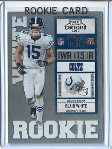 Blair White - 2010 Panini Contenders #106 - Novato #d 80/99 - Indianapolis Colts - Imagen 1 de 2