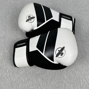 Hayabusa S4 Boxing Gloves Small White Black Leather Suede 12oz - Picture 1 of 11
