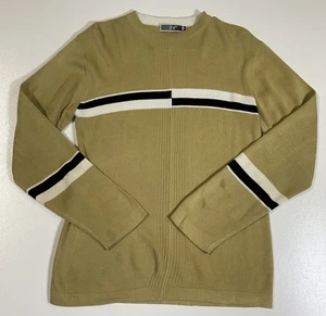 Vintage gestreifter gerippter Pullover Gr. M leichter Grunge 90er Jahre Y2K - Bild 1 von 9