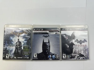 Batman PS3 Game Lot Of 3 Arkham City, Origins, Asylum, Playstation 3 Cib Bundle - Image 1 of 4