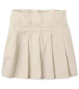 Children’s Place Girls Uniform Stretch Pleated Skort - Tan - Picture 1 of 2
