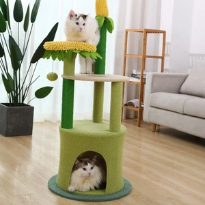 Cat Tree with Scratcher Pole Cat Tower with Hidaway Cat Bed Furbulous CatTree - Picture 1 of 48
