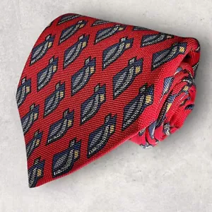 Robert Talbott Best of Class Seidenkrawatte rot marineblau geometrisch 59”x4” - Bild 1 von 9