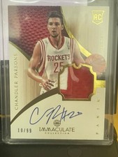 Chandler Parsons Panini Immaculate Collection 2012-13 Rookie Patch Autograph