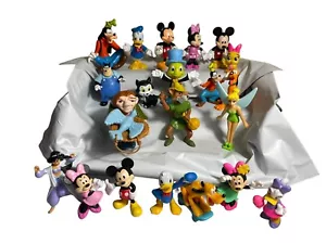 DISNEY Classic Character Figures Lot Of 33 Mickey Minnie Pluto Goofy Tinkerbell - Picture 1 of 5