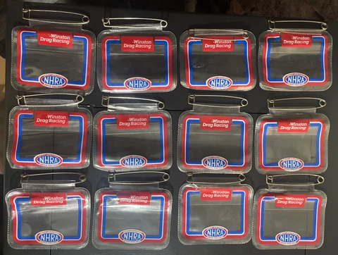 Lot of 12 Vintage Winston Drag Racing Pit Pass Holders RARE Championship NHRA Cover