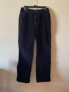 Rafaella Damenhose Größe 6 schwarz gerades Bein Cord mittlerer Bund Baumwolljeans - Bild 1 von 12