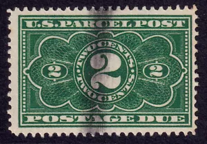 US Scott JQ2, 1913 Parcel Post, 2c dark green, VERY FINE USED - Picture 1 of 1
