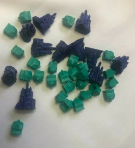 Monopoly Disney Edition Replacement Pieces / Parts 11 Castles 25 Cottages Houses - Picture 1 of 1