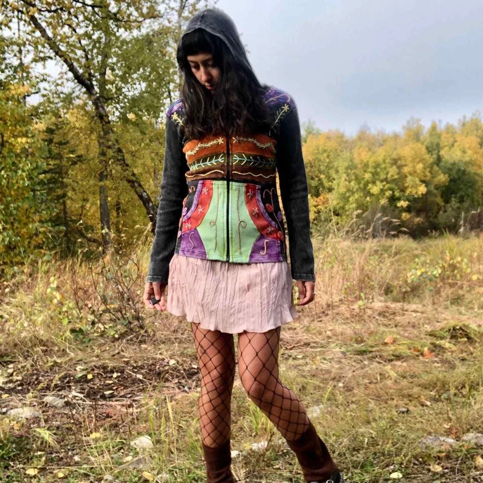 Grungefairy sudadera con capucha patchwork Foto 1 de 4