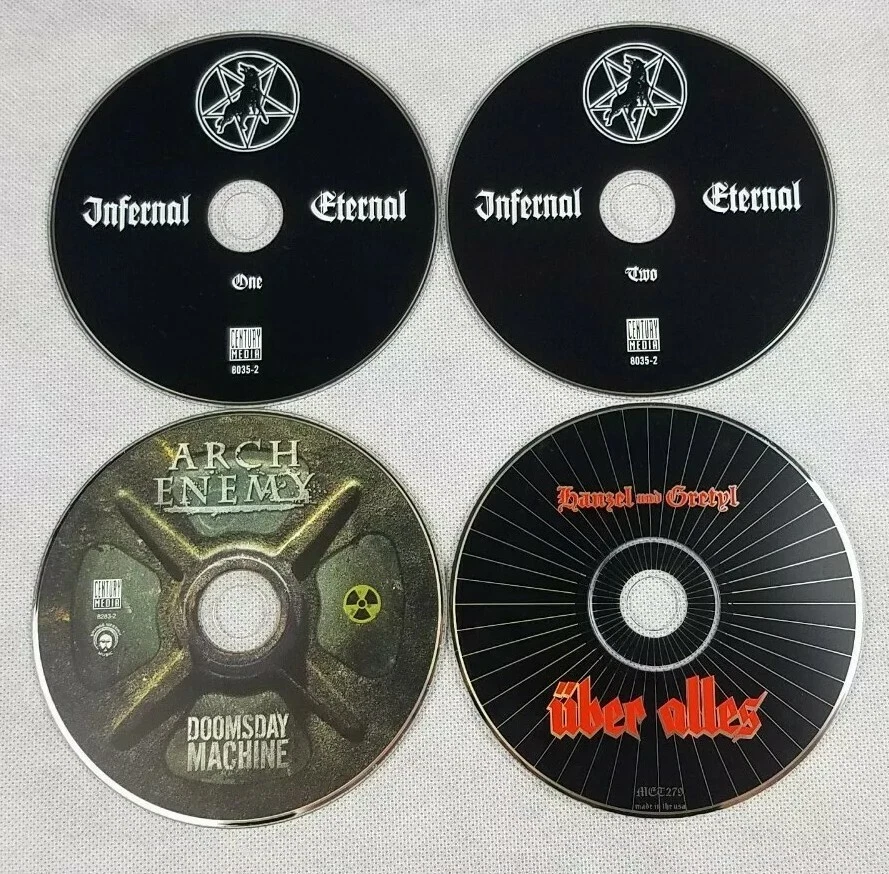 (Lot Of 4) Death Metal Thrash Black Goth Dark Noise Loose CDs NO ORIGINAL CASES - Image 1 of 4