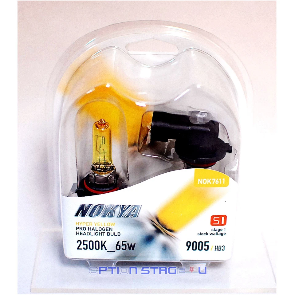 9005 HB3 Nokya Hyper Yellow Pro Halogen Headlight Light Bulb NOK7611 Stage 1 - Image 1 of 1