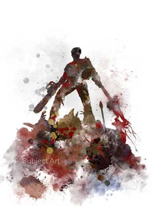IMPRESIÓN DE ARTE Ilustración de Evil Dead, arte de pared de Halloween, horror, regalo - Imagen 1 de 2