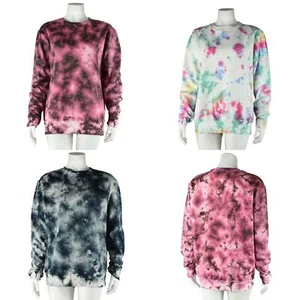Pullover Sweater Batik Allover verschiedene Farben Yoga Festival Hippie Goa - Picture 1 of 33