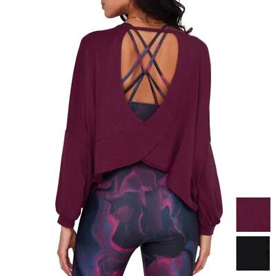 ¡Nuevo! Top Onzie Mujer OM Manga Larga Recorte Espalda Calce Relajado Yoga Activo Talla: M/L Foto 1 de 4