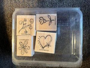 Stampin Up Doodle THAT Wood Rubber Stamps Set - Picture 1 of 3