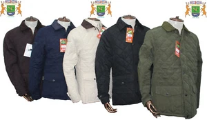 Mens Quilted Jacket Barley BNWT by Hunter Outdoor . comfy & durable - Picture 1 of 17