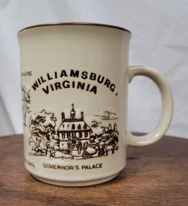 Taza de gres Williamsburg Virginia 12 oz monumentos recuerdo cárcel pública Bruton - Imagen 1 de 12