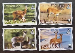 *ENVÍO GRATUITO Suazilandia WWF Klipspringer Oribi 2001 Fauna de ciervos Vida silvestre (estampilla) montada sin montar o nunca montada - Imagen 1 de 5
