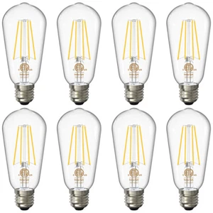 6W LED Edison Bulbs ST58 E26 60W Equivalent Pendant Wall Lamp Sconce Lights 8Pcs - Picture 1 of 12