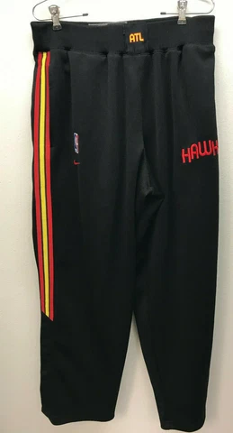 Nike NBA Atlanta Hawks 74 Black Basketball Sweat Pants Mens Size Large Cover