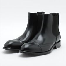 Louis Vuitton 2015 Leather x Fabric Side Gore Boots 7 Men's Black MT0145