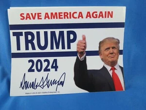 WHOLESALE LOT OF 10 TRUMP 2024 STICKERS Save America Again Make Great Photo Tie - Picture 1 of 3