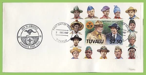Tuvalu 1982 75th Anniversary of Scouting mini sheet First Day Cover - Picture 1 of 1