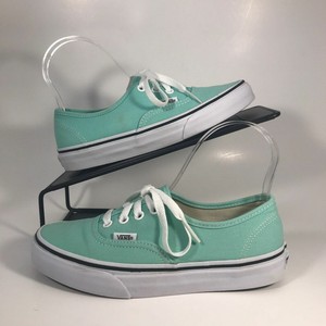 gray and teal vans