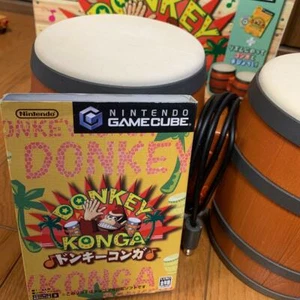 Nintendo GameCube Donkey Conga drum and software Game Equipment JAPAN F/S W/T - Picture 1 of 2