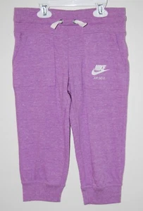 NWT Nike Big Girls Heather Lavender Purple Cropped Sweat Pants sz S - Picture 1 of 6