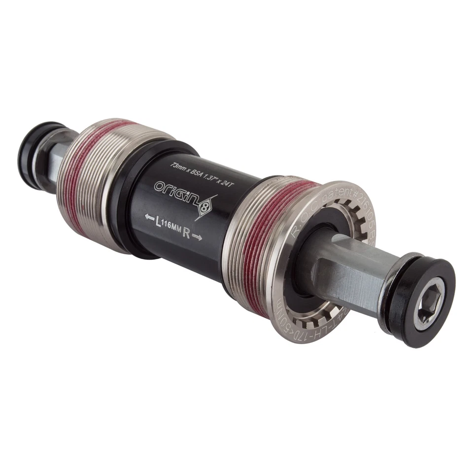 Origin8 TorqLite Square Taper Bottom Bracket 73x116mm 1.37x24T ENG thread 20176 - Image 1 of 1