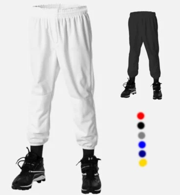 Alleson Baseball Pants Youth Kids Pull Up LLBDK  White Black Gray Red Blue Gold - Image 1 of 4