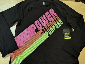 New Plus Girl's Size 10-12 Long Sleeve Shirt By Athletic Works - Picture 1 of 2